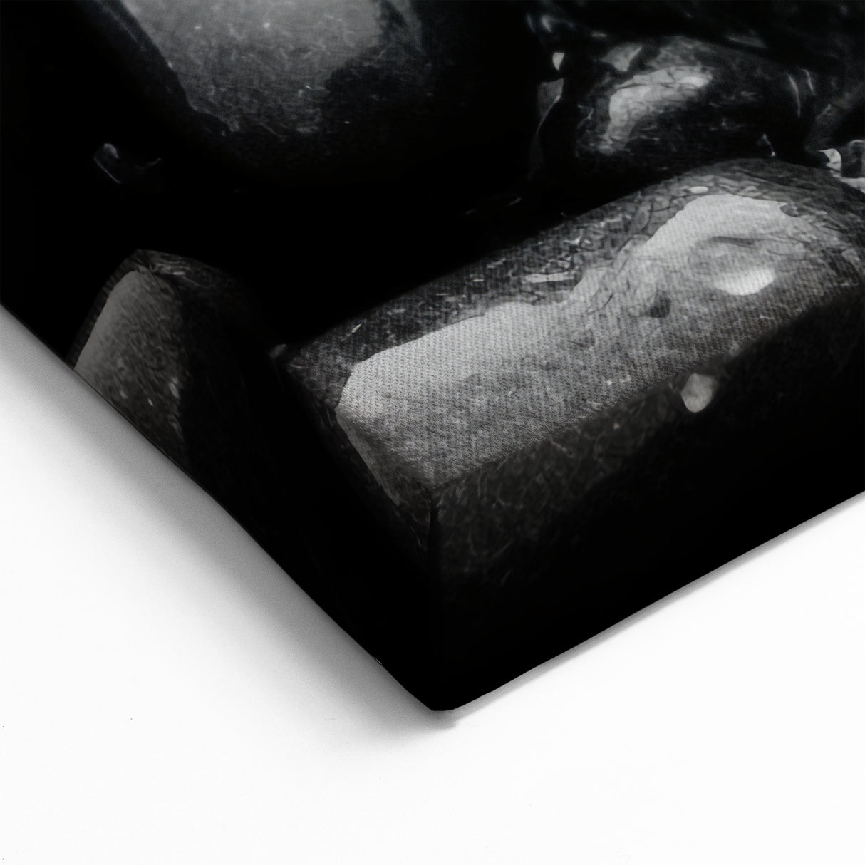 Black and White Rock Art - Elegant Scenic Photography Wall Print