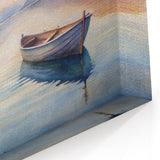 Peaceful Mountain Lake Rowboat Art - Tranquil Nautical Decor