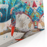Abstract Chameleon Wall Art - Vibrant Reptile Canvas Print