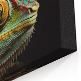 Detailed Chameleon Close Up Wall Art - Wildlife Reptile Canvas Print