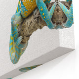 Dual Chameleon Wall Art - Vibrant Reptile Wildlife Canvas Print