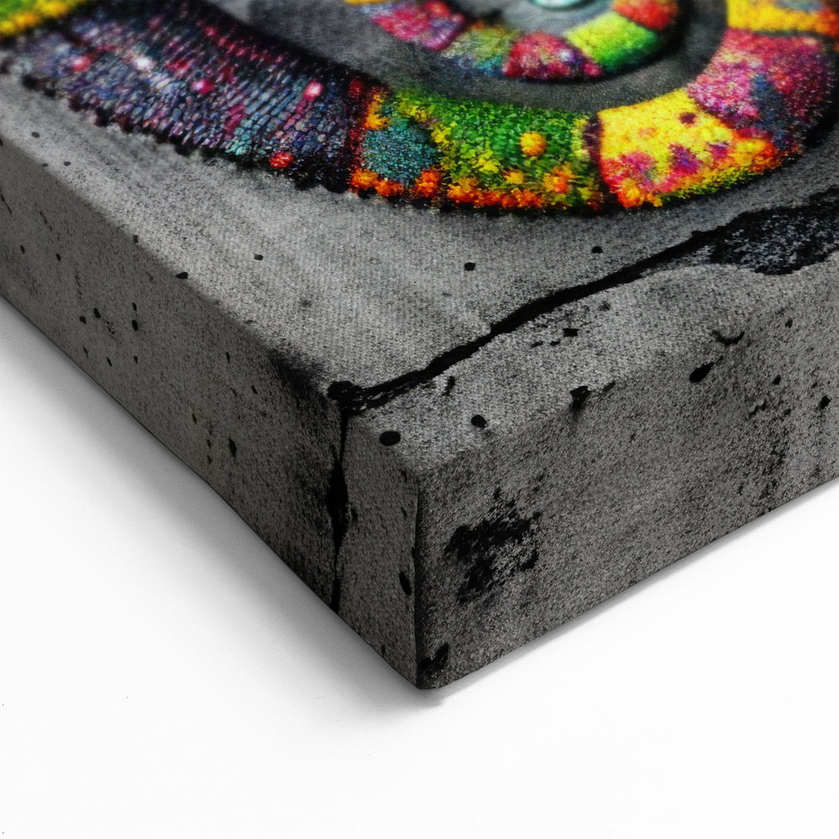 Urban Chameleon Wall Art - Vibrant Graffiti Reptile Canvas Print