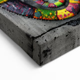 Urban Chameleon Wall Art - Vibrant Graffiti Reptile Canvas Print