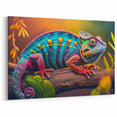 Vibrant Chameleon Wall Art - Colorful Reptile Canvas Print