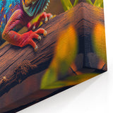 Vibrant Chameleon Wall Art - Colorful Reptile Canvas Print