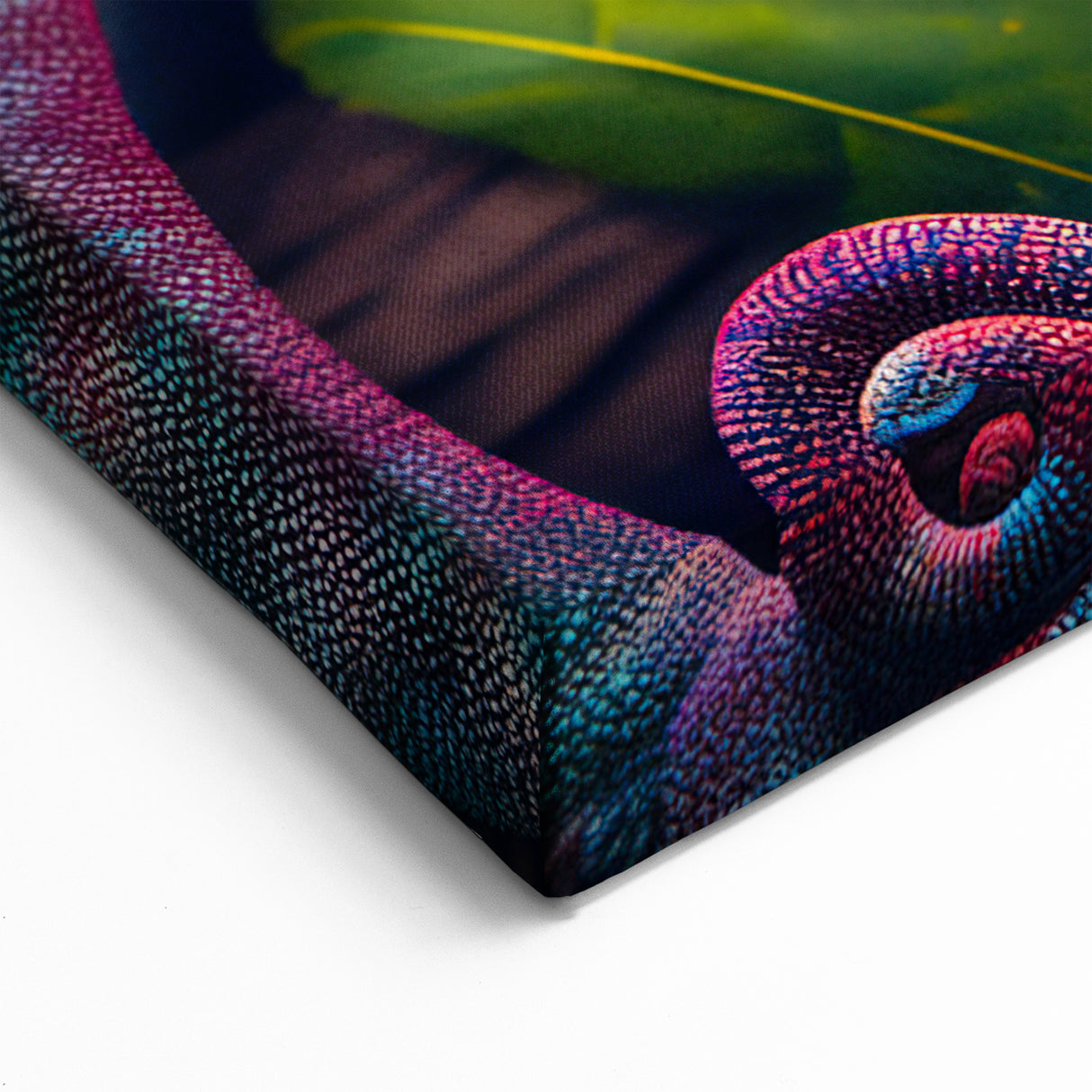 Vibrant Chameleon Wall Art - Colorful Reptile Canvas Print