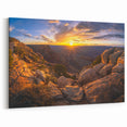 Golden Hour Rock Wall Art - Landscape Rock Prints with Sunset Glow