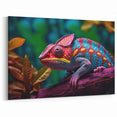 Vibrant Chameleon Wall Art - Bold and Colorful Reptile Canvas Print