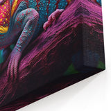 Vibrant Chameleon Wall Art - Bold and Colorful Reptile Canvas Print