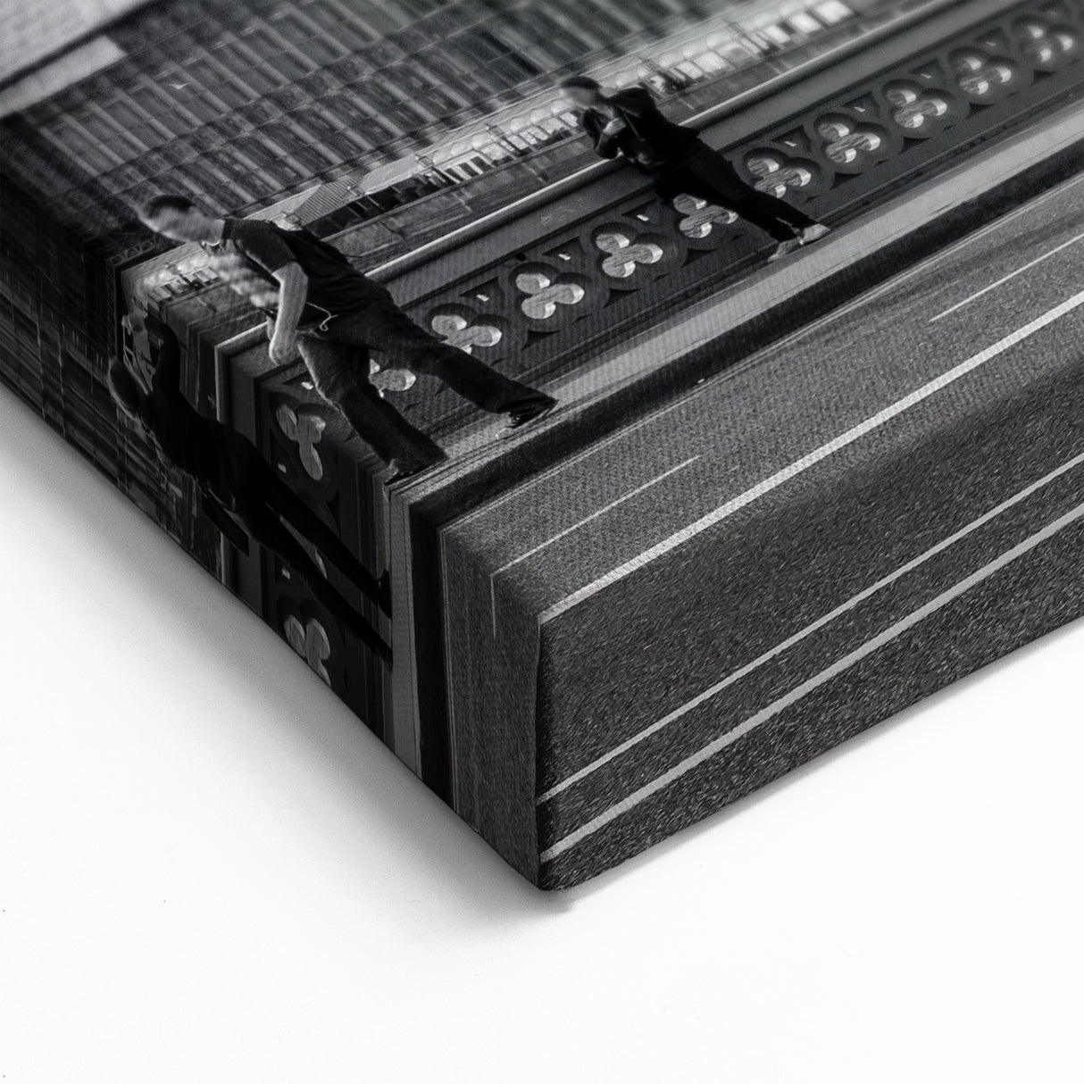 Service Vehicles Wall Art - Red Bus with Big Ben Monochrome Canvas Print