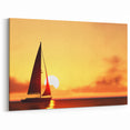 Radiant Sailboat Sunset Wall Art | Nautical Canvas for Coastal Living