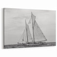 Classic Black and White Sailboat Wall Art | Nautical Canvas Prints