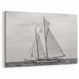 Classic Black and White Sailboat Wall Art | Nautical Canvas Prints