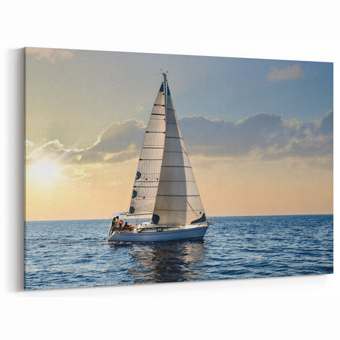 Sunny Day Sailboat Wall Art | Nautical Canvas for Bright Coastal Decor