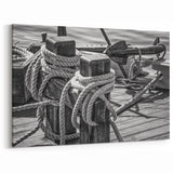 Nautical Ropes and Anchor Wall Art | Black and White Maritime Decor