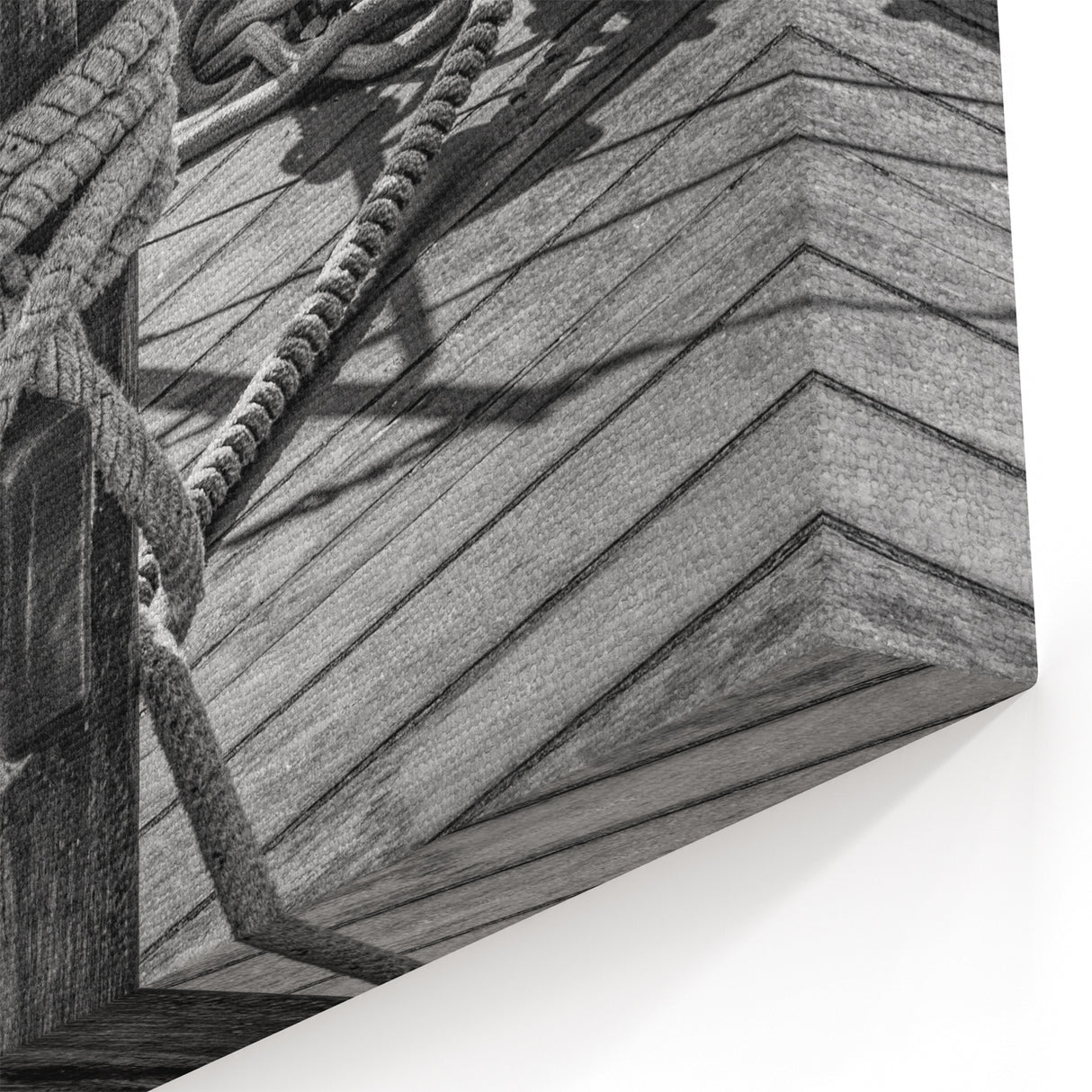 Nautical Ropes and Anchor Wall Art | Black and White Maritime Decor