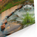 Tranquil River Rock Wall Art - Scenic Landscape with Red Rock Formations