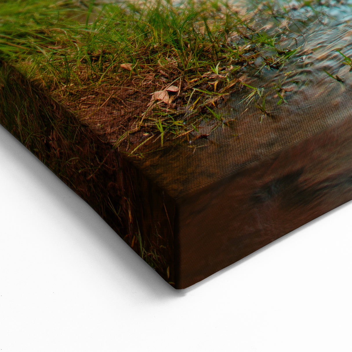 Tranquil River Rock Wall Art - Scenic Landscape with Red Rock Formations