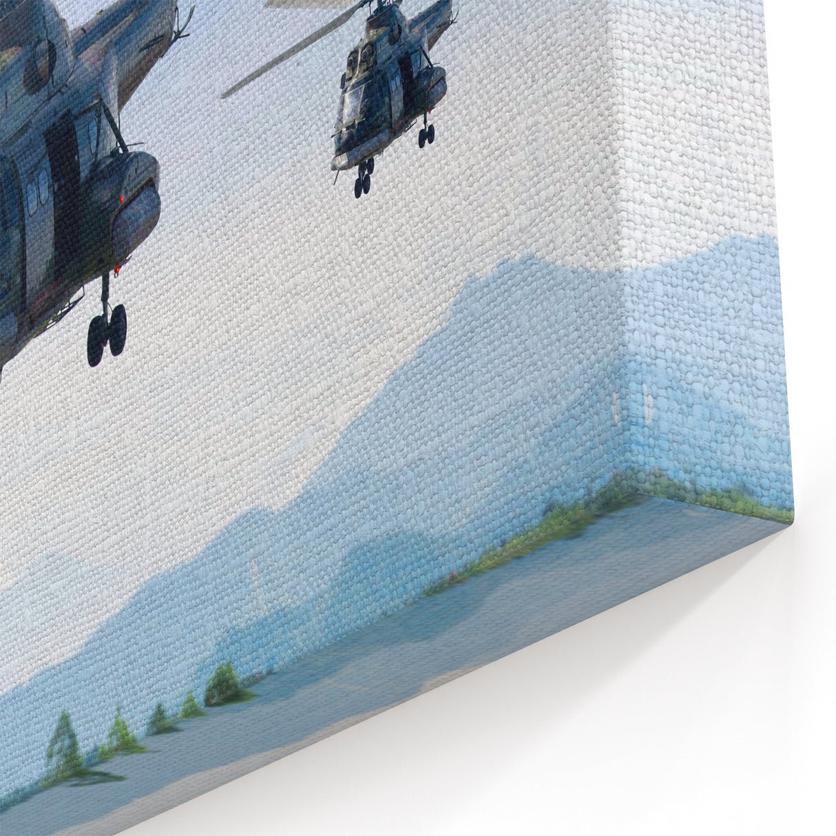 Formation Flight Helicopter Wall Art: Aviation Canvas Prints for Decor