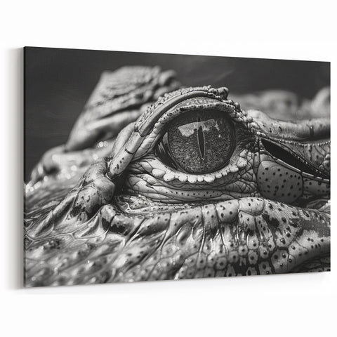 Crocodile Eye Close-Up - Gator Wall Art for Wildlife Decor