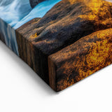 Sunset Waves and Rocks – Vibrant Ocean Landscape Rock Wall Art