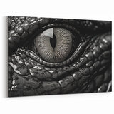 Alligator Eye Detail - Gator Canvas Art for Reptile Lovers