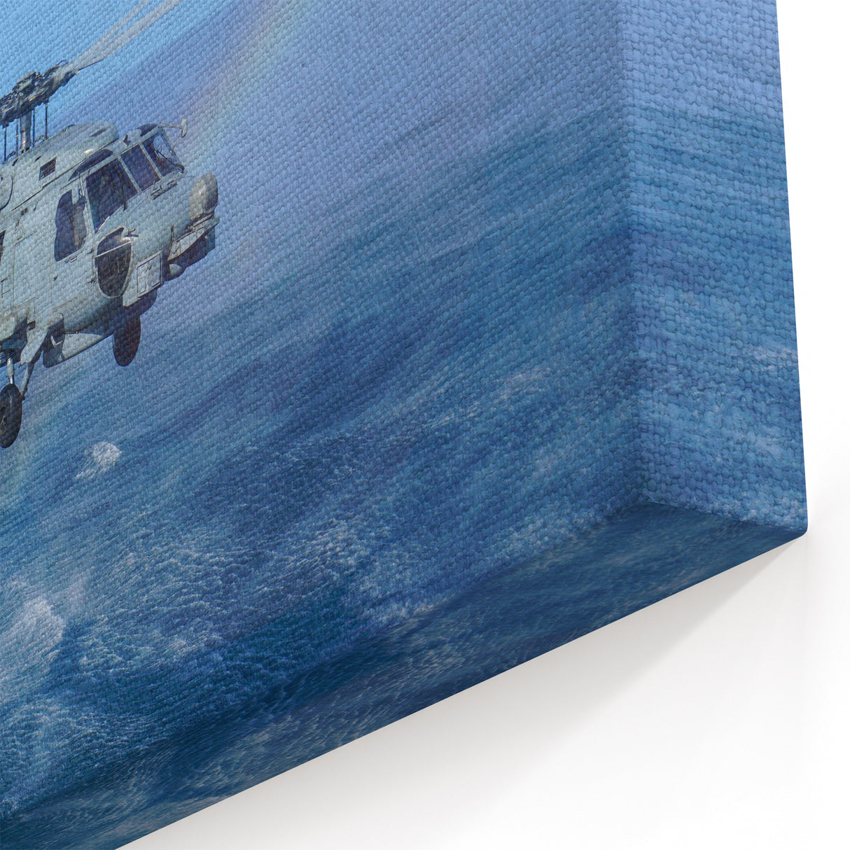 Naval Helicopter Over Ocean Wall Art: Aviation Canvas Prints for Decor