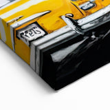 Chic City Walk Art - Stylish Yellow Taxi Canvas - Modern Urban Decor