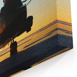 Chinook Helicopter at Sunset Wall Art: Aviation Canvas Prints for Decor