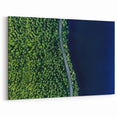 Scenic Forest Road Aerial Art - Serene Nature Drive Canvas - Green Decor