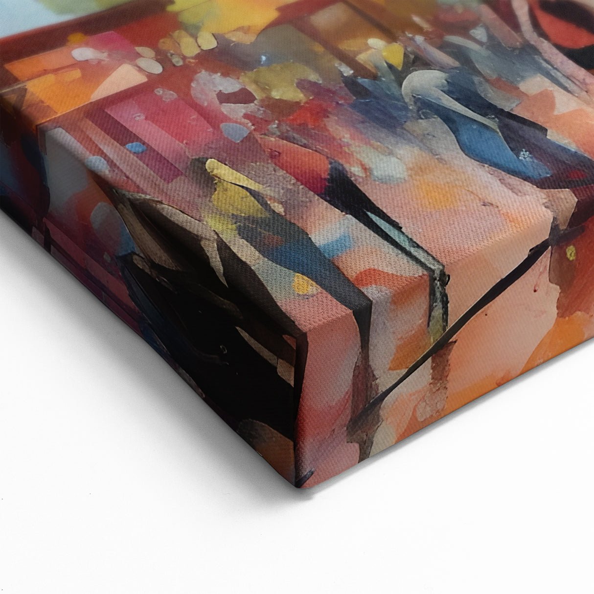 Vibrant Urban Cityscape - Colorful Abstract Street Scene Wall Art