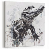 Abstract Crocodile Illustration - Gator Wall Art for Modern Decor