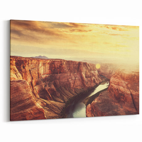 Golden Canyon Rock Wall Art - Scenic Desert Landscape Rock Prints