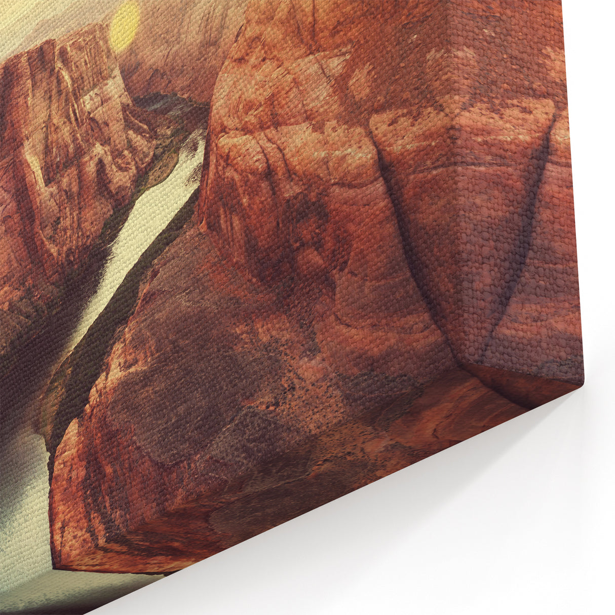 Golden Canyon Rock Wall Art - Scenic Desert Landscape Rock Prints