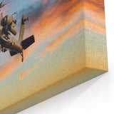 Apache Helicopter at Dusk Wall Art: Military Aviation Canvas Prints