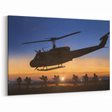 Night Mission Helicopter Wall Art: Military Aviation Canvas Prints