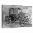 Service Vehicles Wall Art - Vintage Horse-Drawn Carriage Monochrome Print