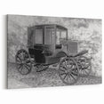 Service Vehicles Wall Art - Vintage Horse-Drawn Carriage Monochrome Print