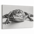 Detailed Crocodile Sculpture - Gator Canvas Art for Modern Spaces