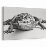 Detailed Crocodile Sculpture - Gator Canvas Art for Modern Spaces