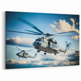 Military Helicopter Formation Wall Art: Aviation Canvas Prints for Decor