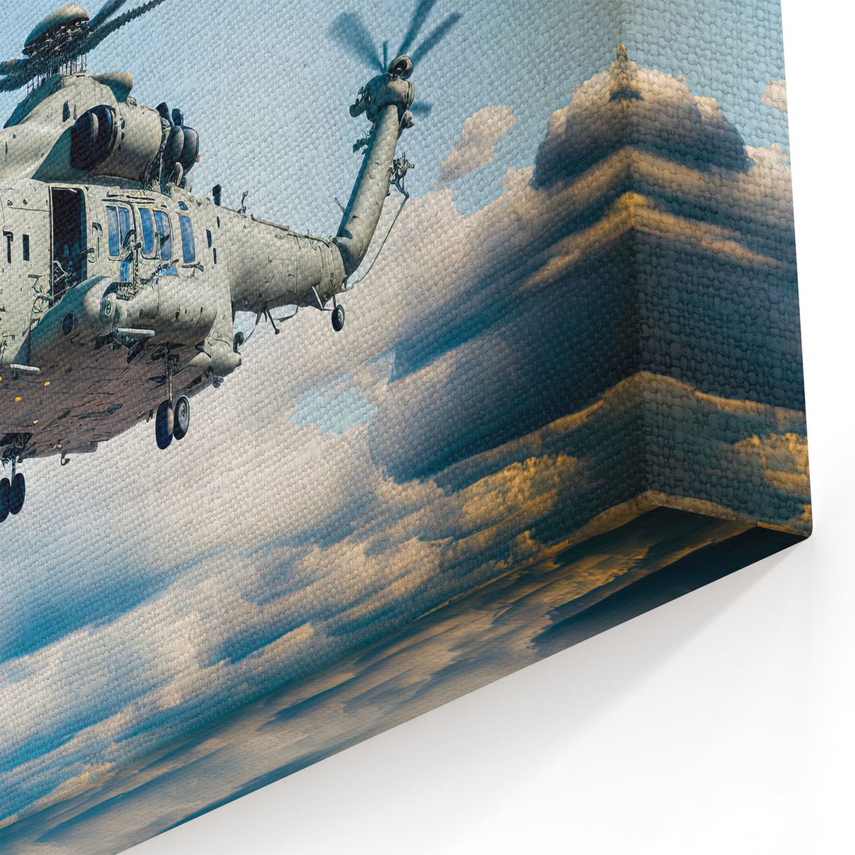 Military Helicopter Formation Wall Art: Aviation Canvas Prints for Decor
