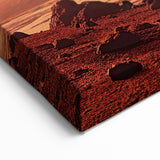 Martian Landscape Rock Wall Art - Surreal Red Planet Scenery Print