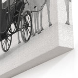 Service Vehicles Wall Art - Elegant Horse-Drawn Carriage 3D Render Print