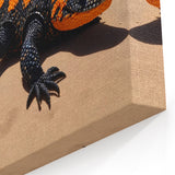 Striking Lizard Wall Art - Reptile and Desert Wildlife Canvas Decor