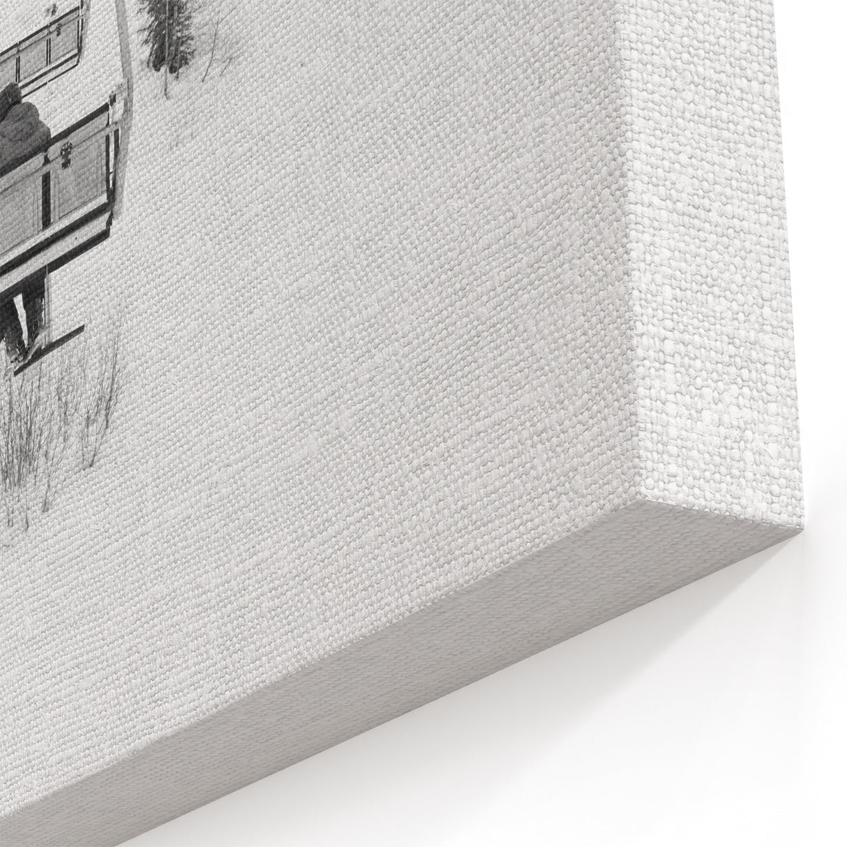 Service Vehicles Wall Art - Serene Ski Lift Ride in Snowy Mountains Print