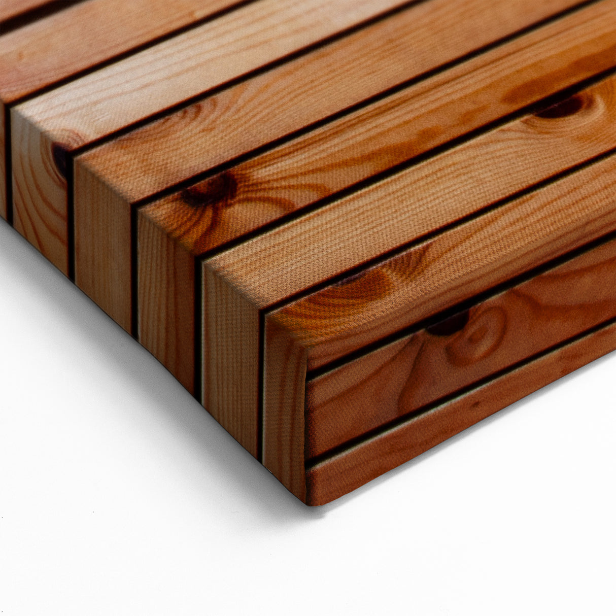 Service Vehicles Wall Art - Rustic Wooden Train Car Interior Print