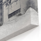 Service Vehicles Wall Art - Ski Lift Mechanism in Snowy Mountains Print