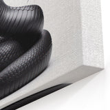 Intimidating Black Snake Wall Art - Serpent Canvas Print for Bold Decor