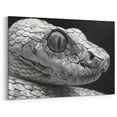 Textured Gray Snake Wall Art - Serpent Canvas Print for Modern Decor